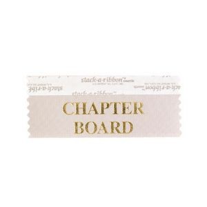 Chapter Board Stk A Rbn Gray Ribbon Gold Imprint