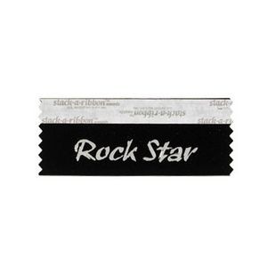 Rock Star Stk A Rbn Black Ribbon Silver Imprint