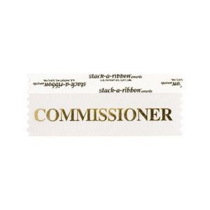 Commissioner Stk A Rbn Silver Ribbon Gold Imprint