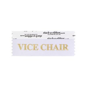 Vice Chair Stk A Rbn White Ribbon Gold Imprint