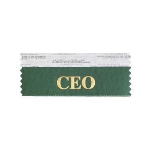 Ceo Stk A Rbn Forest Green Ribbon Gold Foil