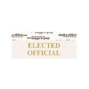 Elected Official Stk A Rbn Cream Ribbon Gold Imprint
