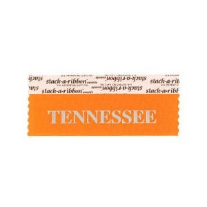 Tennessee Stk A Rbn Orange Ribbon Silver Imprint