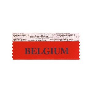 Belgium Stk A Rbn Red Ribbon Black Imprint