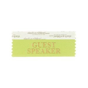 Guest Speaker Stk A Rbn Lt. Green Rbn Gold Imprint