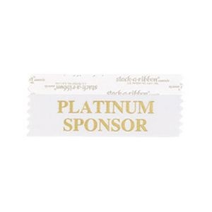 Platinum Sponsor Stk A Rbn White Ribbon Gold Foil
