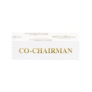 Co Chairman Stk A Rbn White Ribbon Gold Imprint