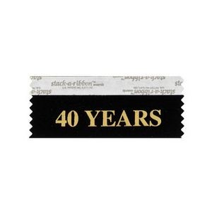 40 Years Stk A Rbn Black Ribbon Gold Imprint