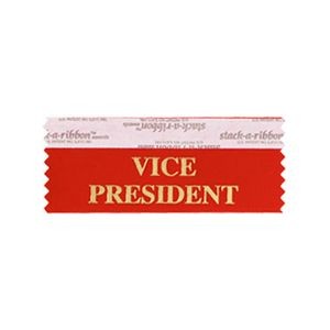 Vice President Stk A Rbn Red Ribbon Gold Imprint