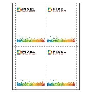 Classic Specialty Paper Name Badge Insert - 4 Color Process (3 5/8"x5 1/2") Pack of 50