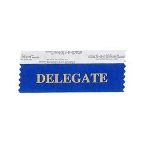 Delegate Stk A Rbn Blue Ribbon Gold Imprint