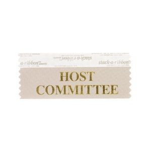 Host Committee Stk A Rbn Gray Ribbon Gold Imprint