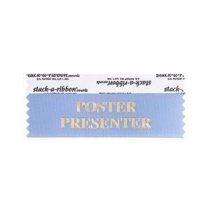 Poster Presenter Stk A Rbn Cornflower Ribbon Gold Imprint