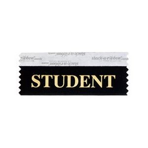 Student Stk A Rbn Black Ribbon With Gold Imprint