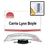 3-1/8" x 1-3/4" Acrylic Name Tag Holder, Magnet