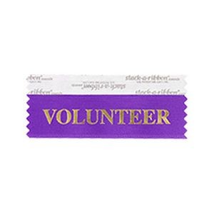 Volunteer Stk A Rbn Violet Ribbon With Gold Imp