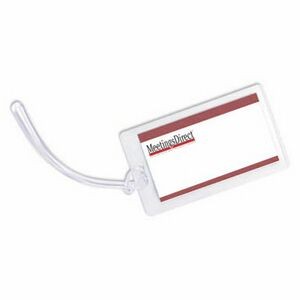 6" Clear Luggage Tag Loop Attachment