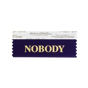 Nobody Stk A Rbn Navy Ribbon Gold Imprint