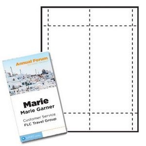 Classic Vertical Paper Agenda/ Name Badge Insert - 4 Color Process (4"x8") Pack of 50