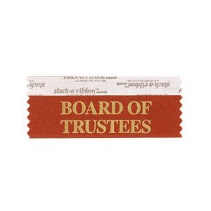 Board Of Trustees Stk A Rbn Mocha Ribbon Gold Imprint