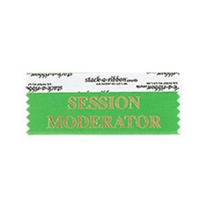 Session Moderator Stk A Rbn Green Ribbon Gold Imprint