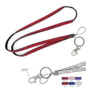3/8" Bling Lanyard w/ Lobster Claw