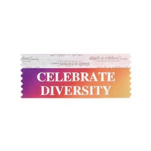 Celebrate Diversity Stk A Rbn Rainbow Ribbon Silver Imprint