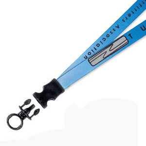 1/2" Color Match Lanyard w/ Detachable O-Ring (Full Color Imprint)