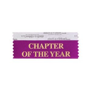 Chapter Of The Year Berry Ribbon With Gold Imprint