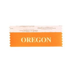 Oregon Stk A Rbn Orange Ribbon Gold Imprint