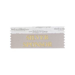 Silver Sponsor Stk A Rbn Gray Ribbon Gold Foil