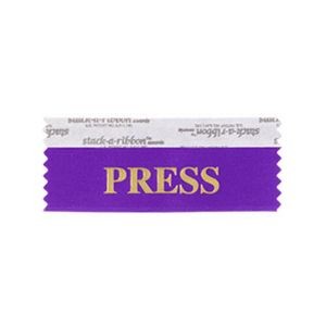 Press Stk A Rbn Violet Ribbon With Gold Imp