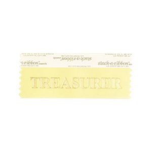 Treasurer Stk A Rbn Canary Ribbon Gold Imprint