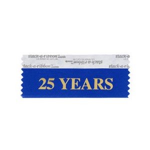 25 Years Stk A Rbn Blue Ribbon Gold Imprint