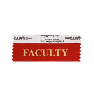Faculty Stk A Rbn Red Ribbon Gold Imprint