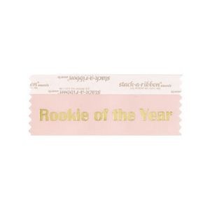 Rookie Of The Year Stk A Rbn Pink Ribbon Gold Imprint