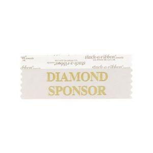 Diamond Sponsor Stk A Rbn Silver Ribbon Gold Imprint