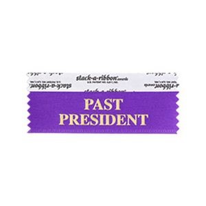 Past President Stk A Rbn Violet Ribbon With Gold Imp