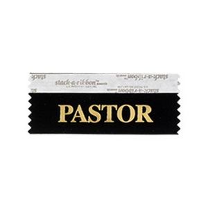 Pastor Stk A Rbn Black Ribbon With Gold Imprint