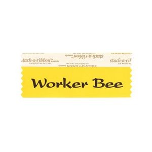 Worker Bee Stk A Rbn Gold Ribbon Black Imprint