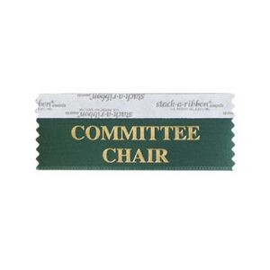 Committee Chair Stk A Rbn Forest Green Rbn Gold Imprint
