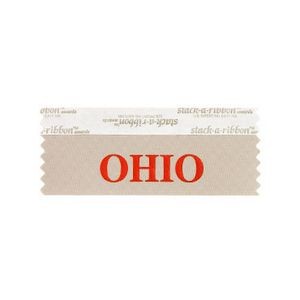 Ohio Stk A Rbn Gray Ribbon Red Imprint