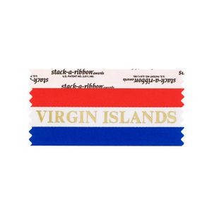 Virgin Islands Stk A Rbn Red/White/Blue Rbn Goldimprint