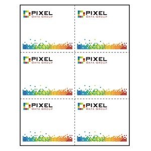 Classic Horizontal Paper Name Badge Insert - 4 Color Process(4 1/4"x3 2/3") Pack of 50