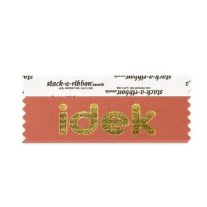 Idek Stk-A-Rbn Mocha Ribbon Gold Imprint