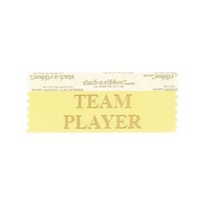 Team Player Stk A Rbn Canary Ribbon Gold Imprint