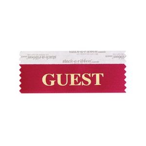 Guest Stk A Rbn Maroon Ribbon With Gold Imp