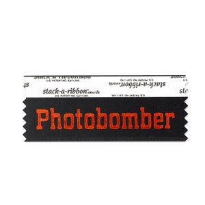 Photobomber Stk-A-Rbn Black Ribbon Red Imprint