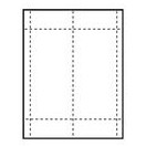 Classic Vertical Paper Agenda/ Name Badge Insert - Blank (4"x8") Pack of 500