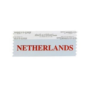 Netherlands Stk A Rbn Lt. Blue Ribbon Red Imprint